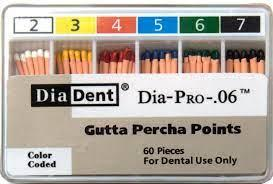 Dia-Pro Gutta Percha.06 #3 (60) (Diadent) Dia-Pro Gutta Percha.06 #3 (60) (Diadent)