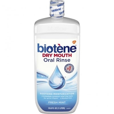 Biotene Dry Mouth Oral Rinse, Mint, 33.8 oz. bottle, 4/cs GSK# 00465 Biotene Dry Mouth Oral Rinse, Mint, 33.8 oz. bottle, 4/cs GSK# 00465