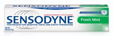 Sensodyne Fresh Mint Toothpaste, 4 oz. Tube, 12/cs Sensodyne Fresh Mint Toothpaste, 4 oz. Tube, 12/cs