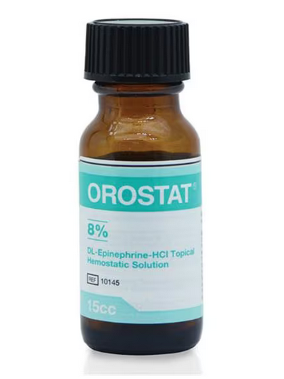 Orostat Hemostatic Solution 8% Epinephrine HCL, 15 ml Orostat Hemostatic Solution 8% Epinephrine HCL, 15 ml