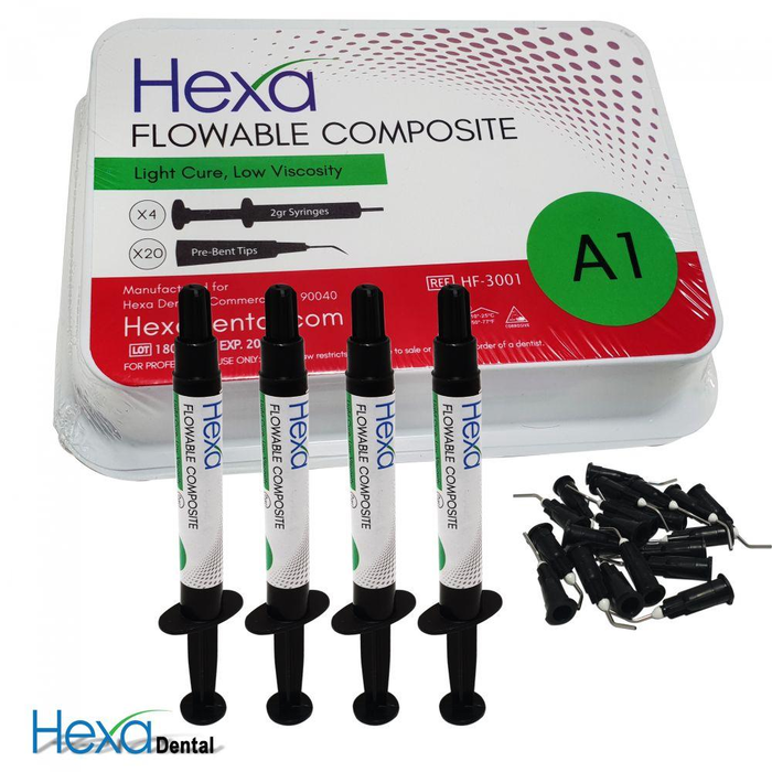 Flowable Composite Light Cure Low Viscosity 4/Pkg (Hexa Dental) Flowable Composite Light Cure Low Viscosity 4/Pkg (Hexa Dental)