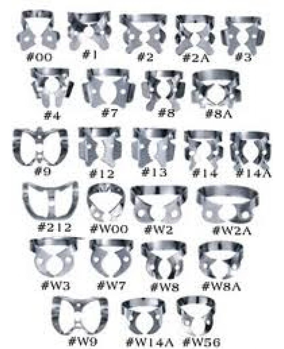 Rubber Dam Clamps (Hygenic) Rubber Dam Clamps (Hygenic)