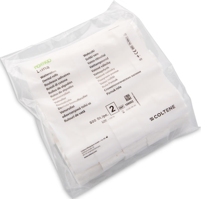 Roeko Luna Cotton Rolls Size #2 1000/Pkg Roeko Luna Cotton Rolls Size #2 1000/Pkg
