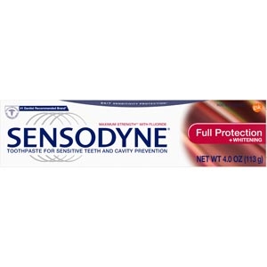 Sensodyne Full Protection Plus Whitening Toothpaste, 4 oz. tube, 12/cs Sensodyne Full Protection Plus Whitening Toothpaste, 4 oz. tube, 12/cs