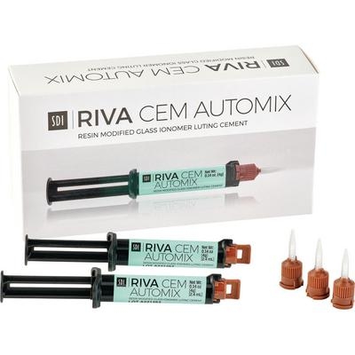 Riva Cem Automix Cement Luting Cement Resin-Based Light Yellow Self Cure Automix Syringe 8 Gm 2/Package (SDI) Riva Cem Automix Cement Luting Cement Resin-Based Light Yellow Self Cure Automix Syringe 8 Gm 2/Package (SDI)