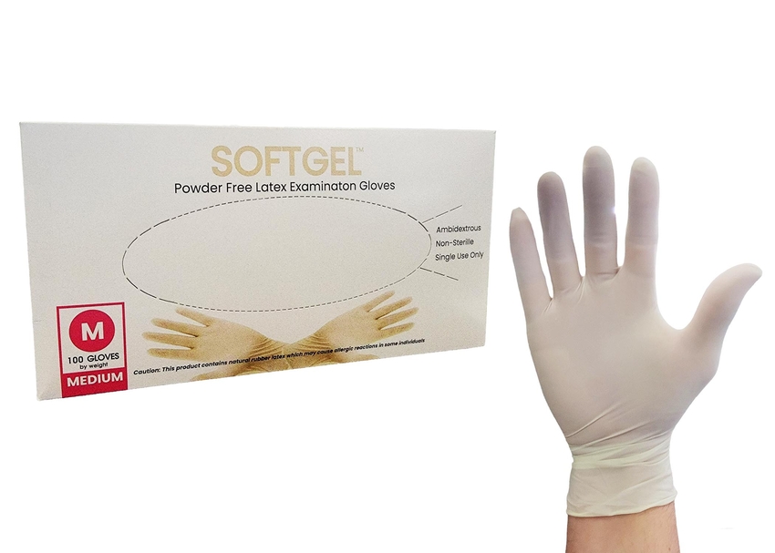 Gloves Latex Exam Powder Free Textured (SoftGel) Gloves Latex Exam Powder Free Textured (SoftGel)