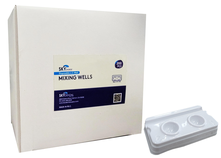 Mixing Well Disposable (2-Wells) White 200/Bx (Sky Choice) Mixing Well Disposable (2-Wells) White 200/Bx (Sky Choice)