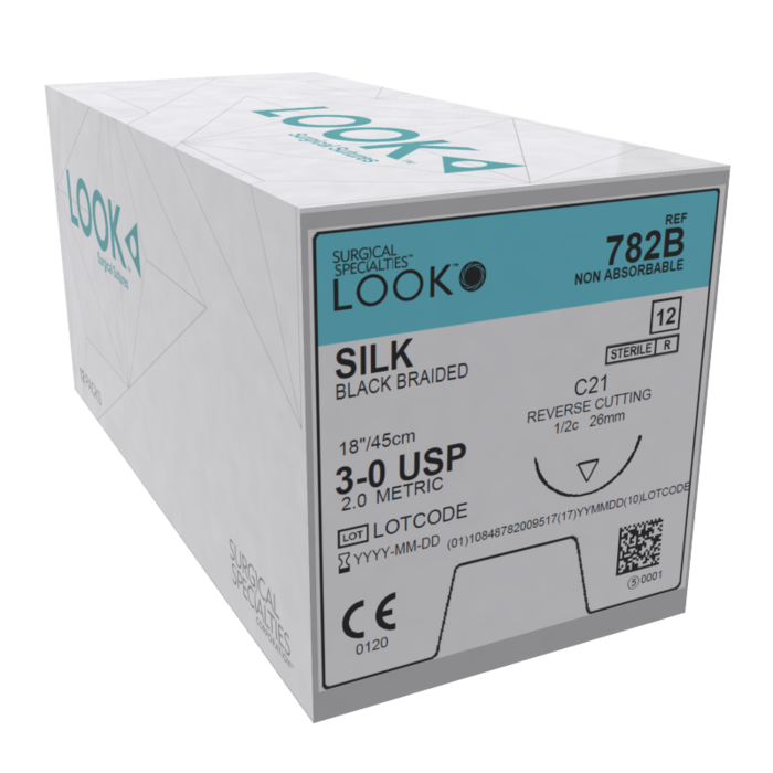 Look Sutures Silk 12/Pkg Look Sutures Silk 12/Pkg