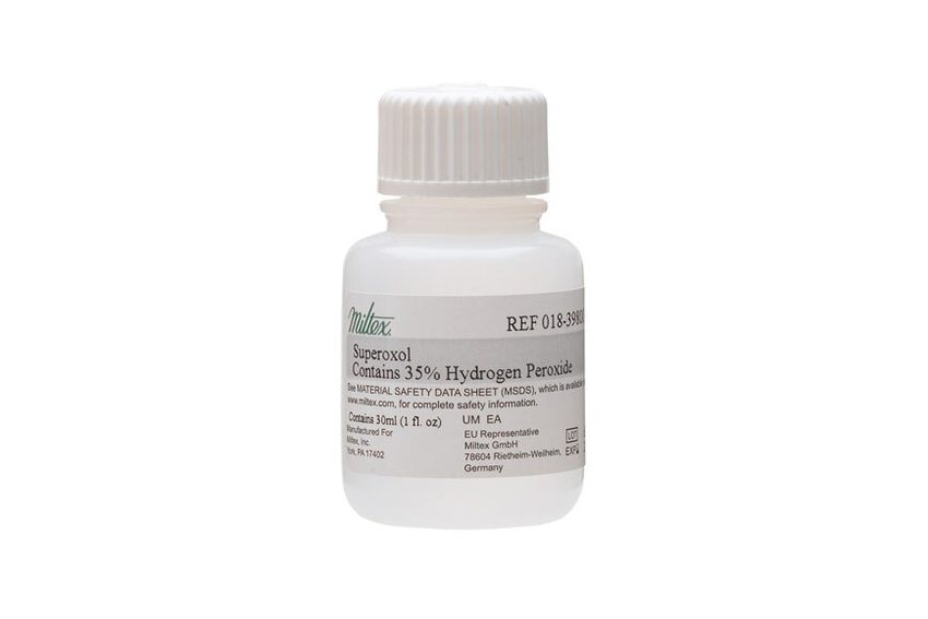 Superoxol Bleaching Agent, 35% Hydrogen Peroxid 1 oz (Miltex) Superoxol Bleaching Agent, 35% Hydrogen Peroxid 1 oz (Miltex)