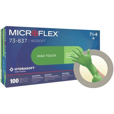 Neosoft Neoprene Exam Gloves Powder Free, 100/Pkg (Ansell) Neosoft Neoprene Exam Gloves Powder Free, 100/Pkg (Ansell)