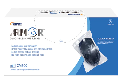 Computer Mouse Sleeves One Size Fits Most Clear 500/Bx (PacDent) Computer Mouse Sleeves One Size Fits Most Clear 500/Bx (PacDent)