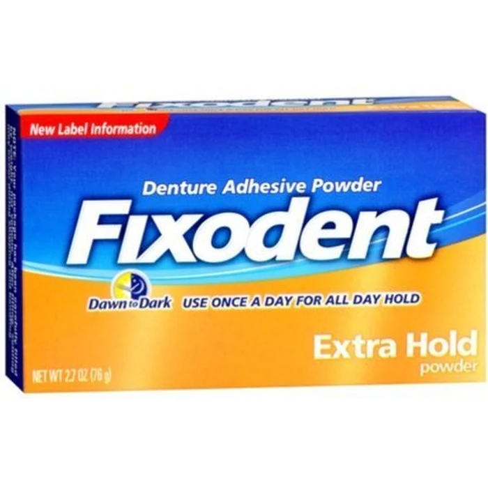 Fixodent, Extra Hold Denture Adhesive Powder, 2.7oz, 24/cs Fixodent, Extra Hold Denture Adhesive Powder, 2.7oz, 24/cs
