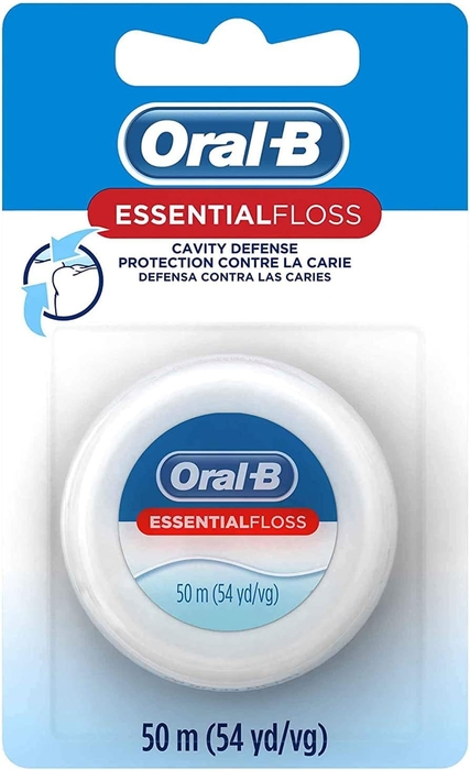 Oral-B Floss, Essentials, Cavity Protection, Unflavored, 55yds, 24/cs Oral-B Floss, Essentials, Cavity Protection, Unflavored, 55yds, 24/cs
