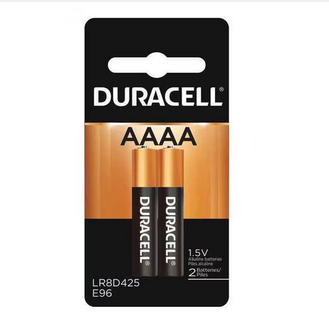 Battery, Alkaline, Size AAAA, 2pk (Duracell) Battery, Alkaline, Size AAAA, 2pk (Duracell)