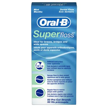 SuperFloss Trial Pack, Mint, 100/Pkg (Oral-B) SuperFloss Trial Pack, Mint, 100/Pkg (Oral-B)