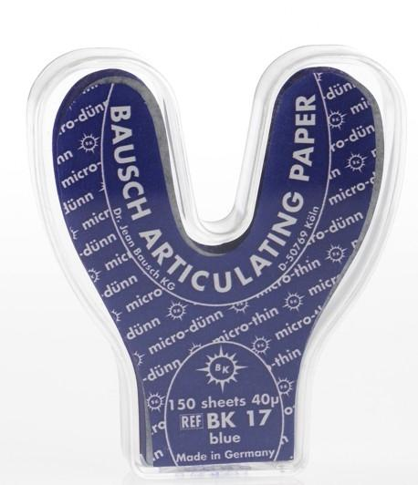 Articulating Arti-Check Paper X-Thin Horseshoe 150 Sheets Blue (Bausch) Articulating Arti-Check Paper X-Thin Horseshoe 150 Sheets Blue (Bausch)