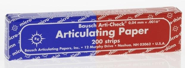 Articulating Arti-Check Paper Red/Blue 200 Strips (Bausch) Articulating Arti-Check Paper Red/Blue 200 Strips (Bausch)
