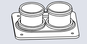 StatClean Double Beaker Holder W/Beaker And Covers (Scican) StatClean Double Beaker Holder W/Beaker And Covers (Scican)