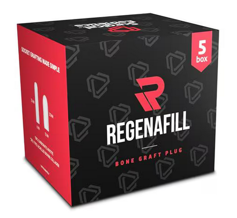 Regenafill Bone Graft Plug 80% Bone / 20% Collagen (Surgical Esthetics) Regenafill Bone Graft Plug 80% Bone / 20% Collagen (Surgical Esthetics)