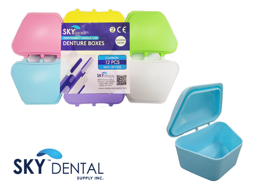 Denture Boxes Assorted 12/Bx (Sky Choice) Denture Boxes Assorted 12/Bx (Sky Choice)