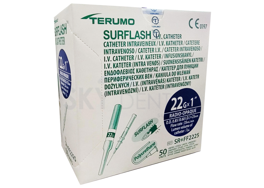 Catheter Surflo IV 22g x 1 Catheter Surflo IV 22g x 1