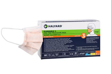 FluidShield Procedure Mask ASTM Level 3 Anti-Fog Orange 40/Bx FluidShield Procedure Mask ASTM Level 3 Anti-Fog Orange 40/Bx