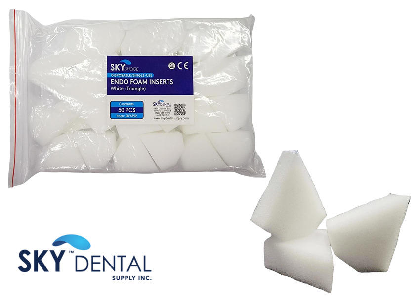 Endo Foam Sponge Triangle White 50/Pkg (Sky Choice) Endo Foam Sponge Triangle White 50/Pkg (Sky Choice)