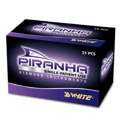 Piranha Single Patient Use Diamonds End Cutting Sterile 25/Pkg (SS White) Piranha Single Patient Use Diamonds End Cutting Sterile 25/Pkg (SS White)