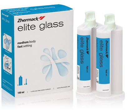 Elite Glass Clear VPS Medium Body Fast Set 2/Pkg (Zhermack) Elite Glass Clear VPS Medium Body Fast Set 2/Pkg (Zhermack)